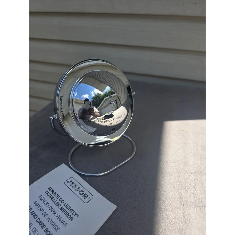JERDON 5.5-Inch HAL  Lighted Vanity Mirror with 5x 1X Magnification  #MC215